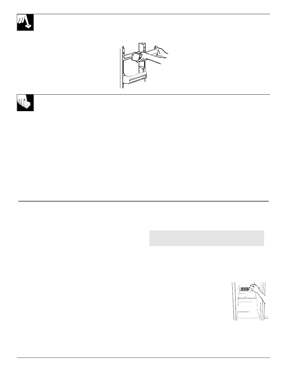 Compartimento del congelador, Cuidado y limpieza | Kleenmaid TFG27PFXA User Manual | Page 58 / 72