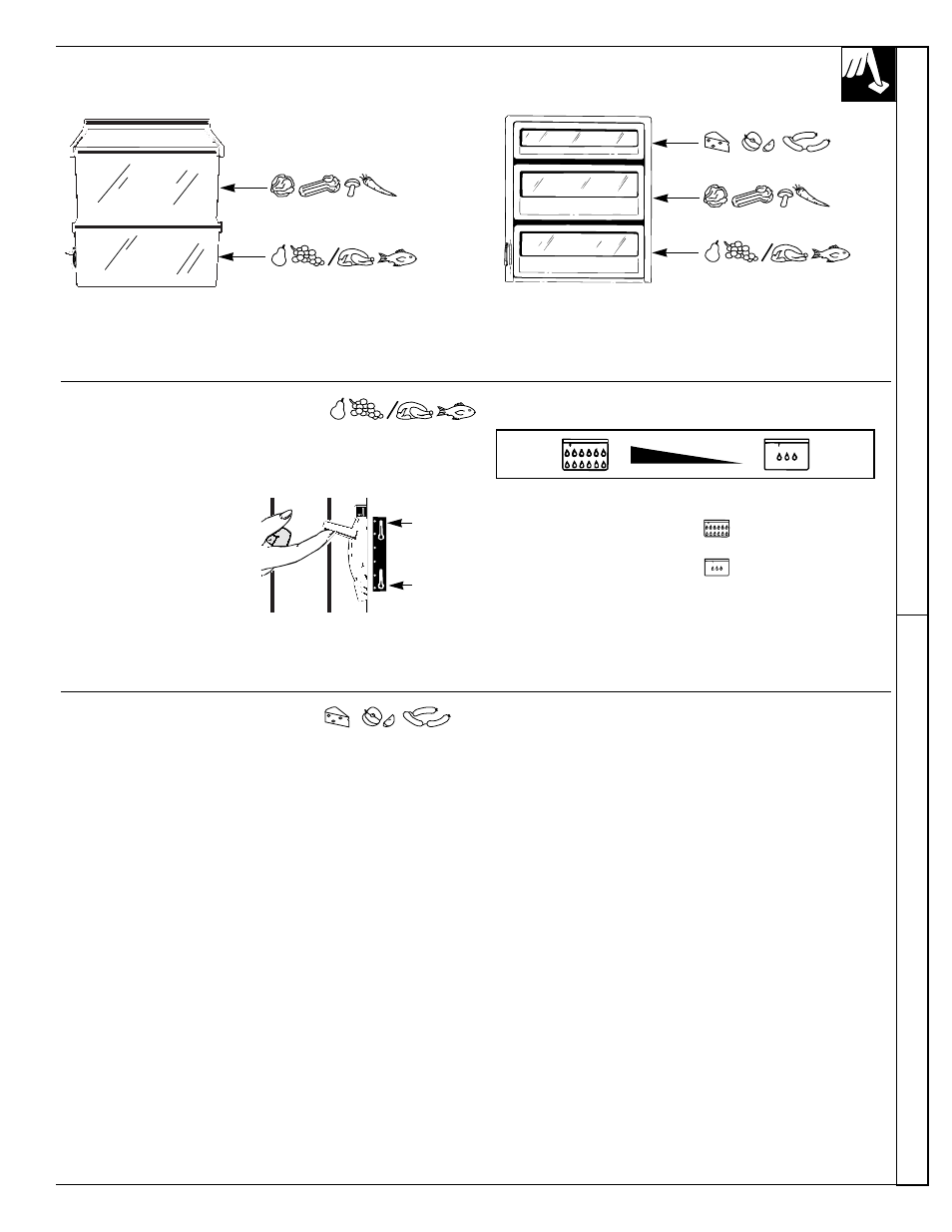 Storage drawers, Storage drawers 9, Ice and w ater dispenser storage drawers | Kleenmaid TFG27PFXA User Manual | Page 9 / 72