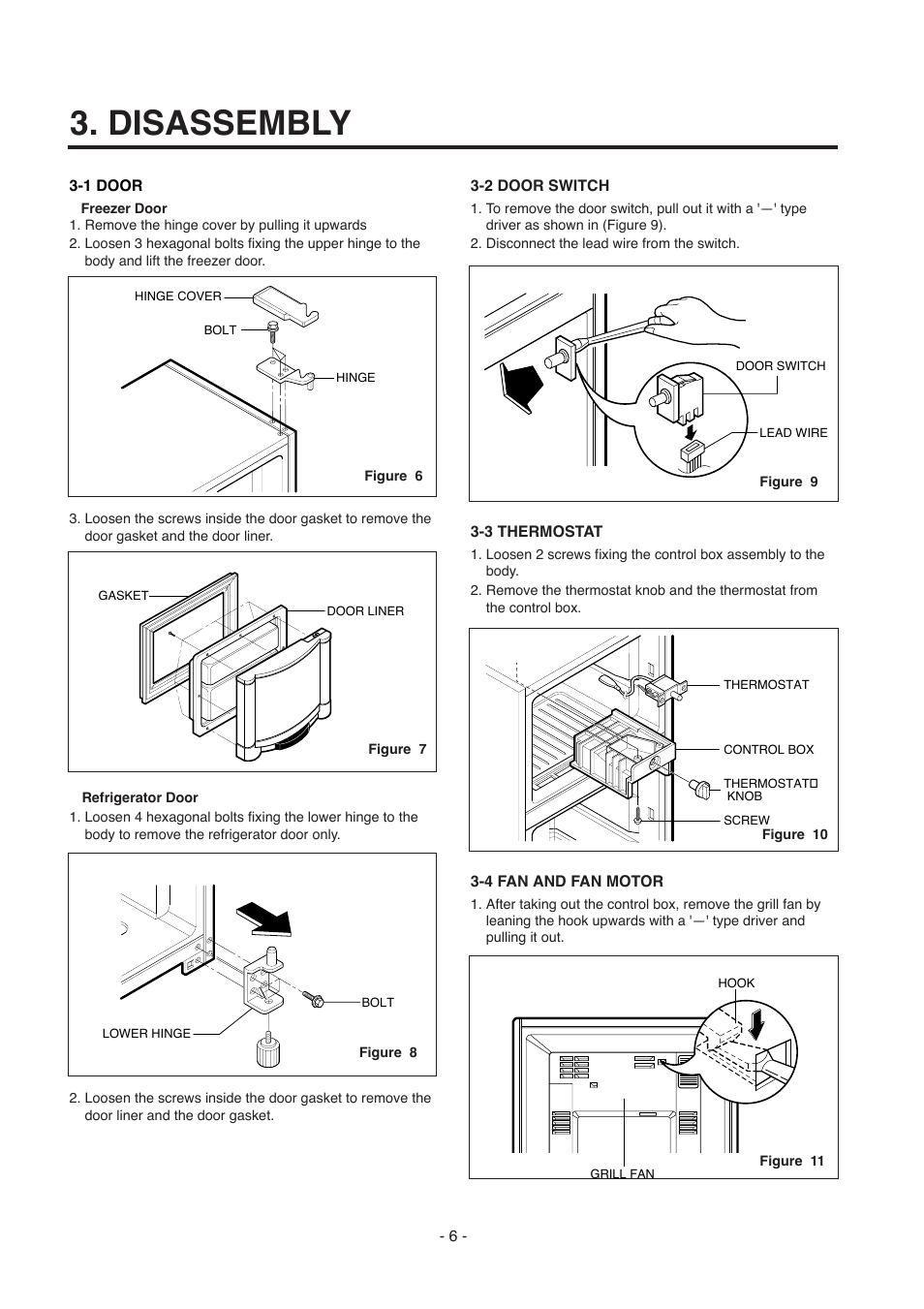 Disassembly | Kleenmaid TBR351ANBRWH User Manual | Page 6 / 18