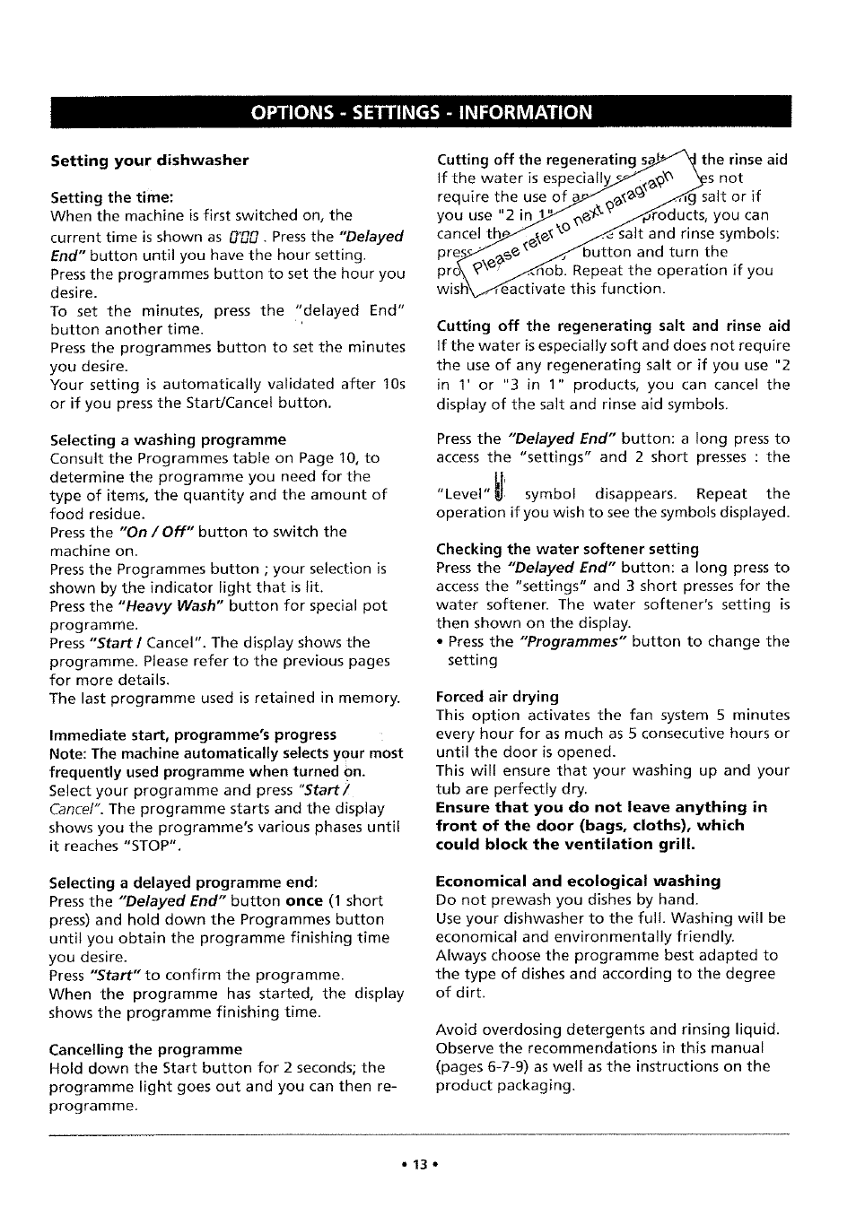 Kleenmaid DW26I User Manual | Page 13 / 24