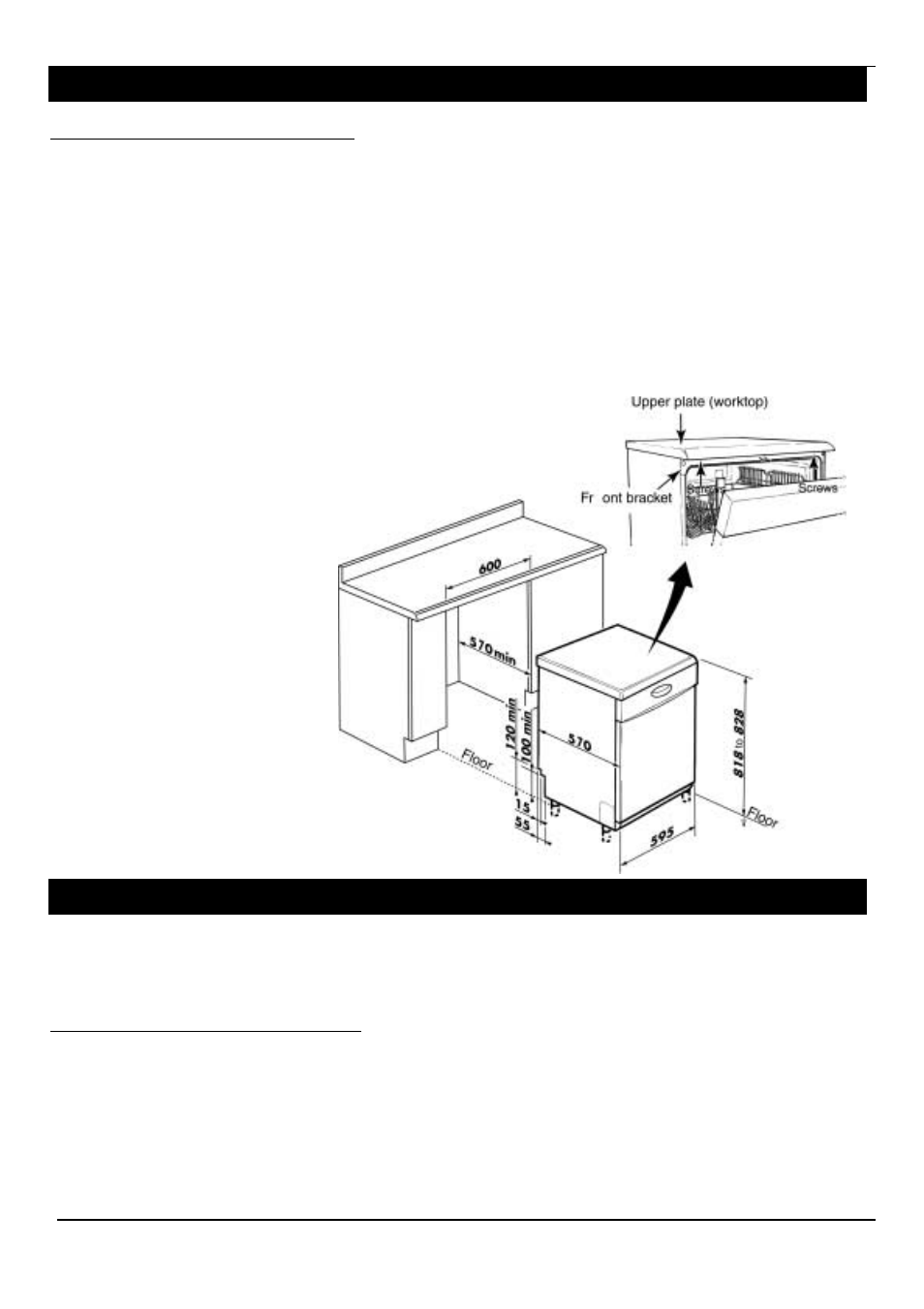 Installation, Technical characteristics | Kleenmaid DW17W User Manual | Page 12 / 19