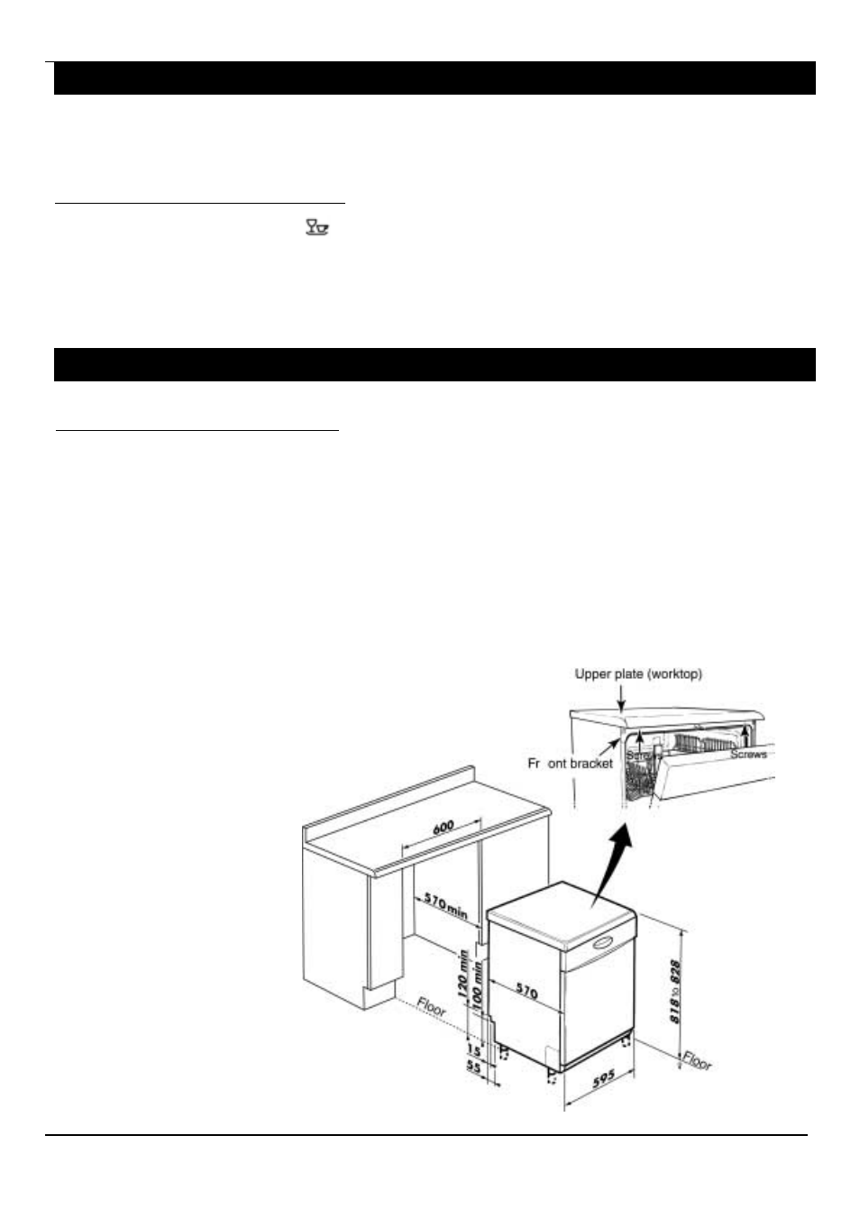 Technical characteristics installation | Kleenmaid DW15W User Manual | Page 11 / 18