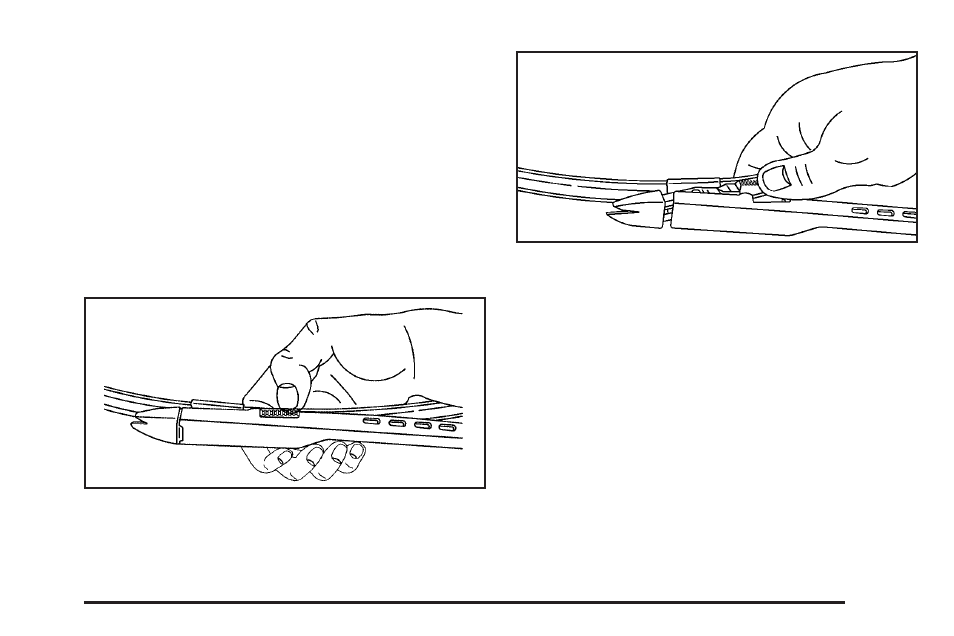 Windshield wiper blade replacement, Windshield wiper blade, Replacement | CHEVROLET Tahoe User Manual | Page 505 / 634