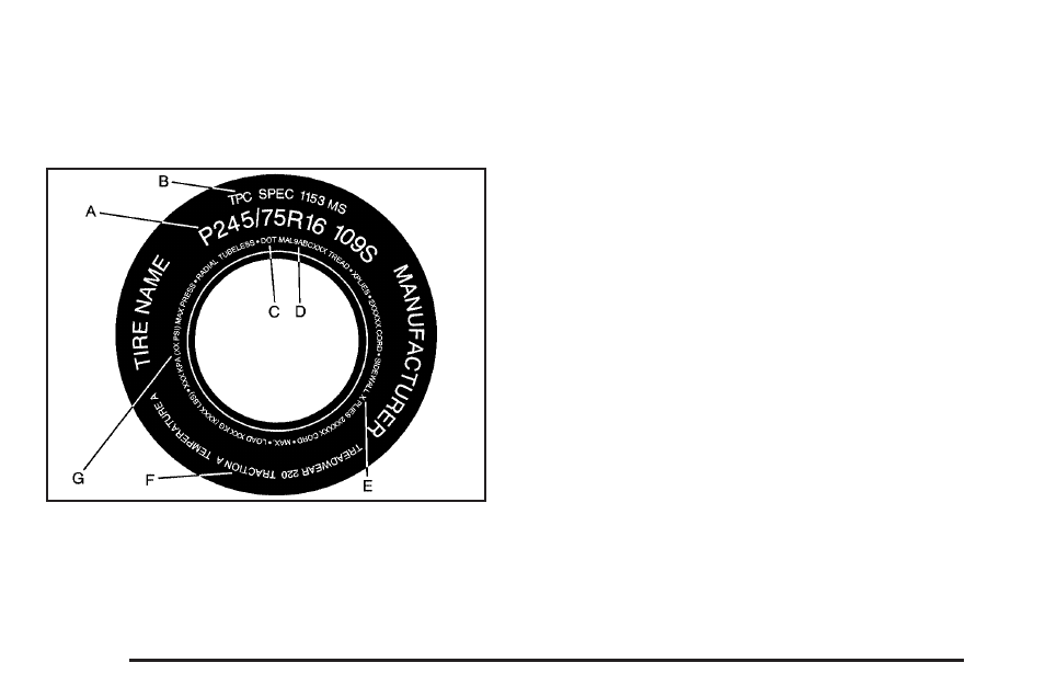 Tire sidewall labeling | CHEVROLET Tahoe User Manual | Page 508 / 634