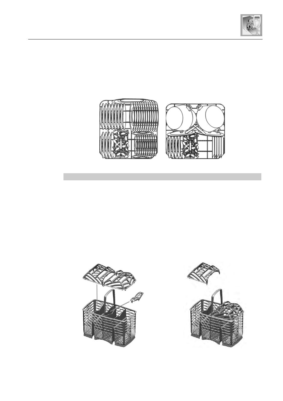 User instructions, 22 loading the lower basket, Cutlery basket | Kleenmaid DW6011 User Manual | Page 24 / 36