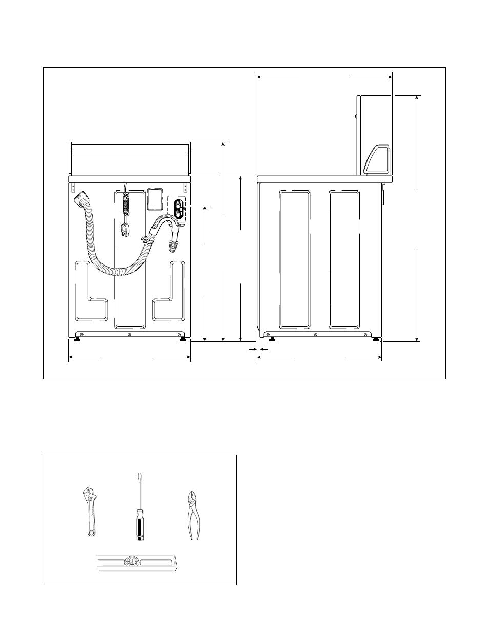 Roughing in dimensions before you start, Tools, Electrical | Water | Kleenmaid LWG74 Revision 5 Installation User Manual | Page 4 / 15