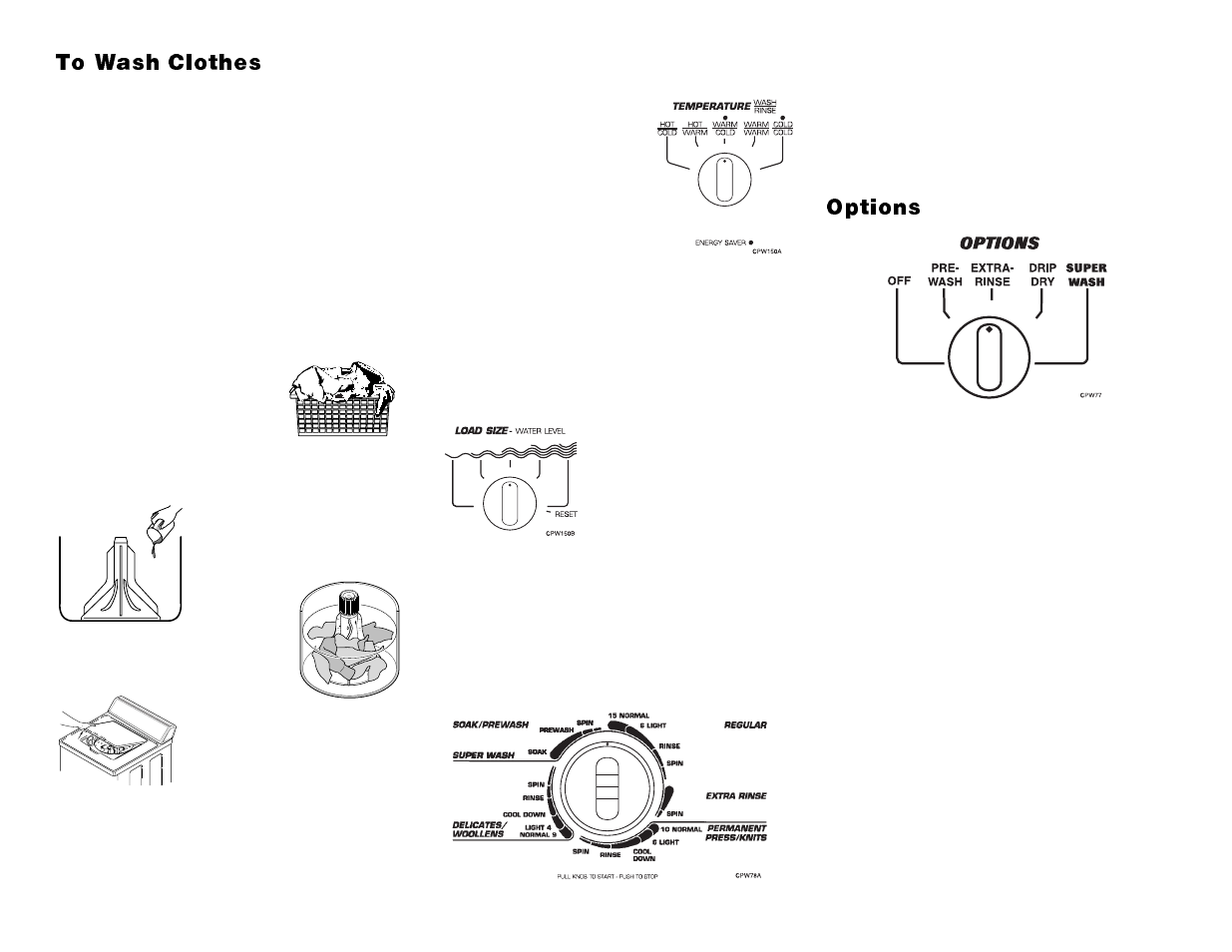 P "^ dp^f, Zapm | Kleenmaid LWG74
 Operating Instructions User Manual | Page 2 / 5