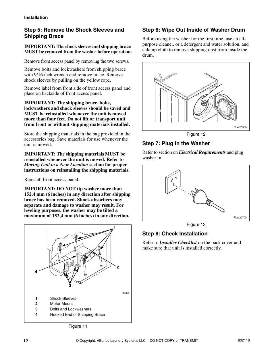 Kleenmaid LTK95 Installation Version 802116R1 User Manual | Page 14 / 22
