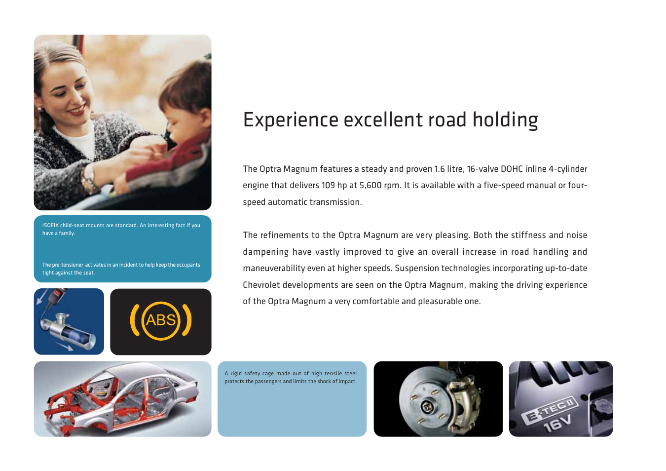 Experience excellent road holding | CHEVROLET Optra Magnum User Manual | Page 7 / 10