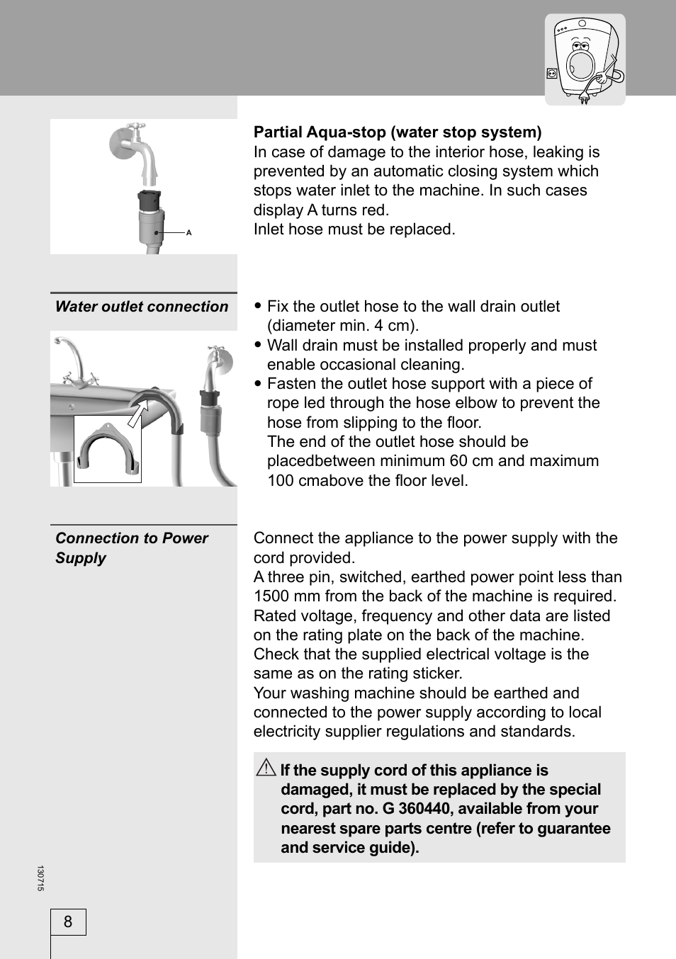 Kleenmaid KFL1600 User Manual | Page 8 / 36