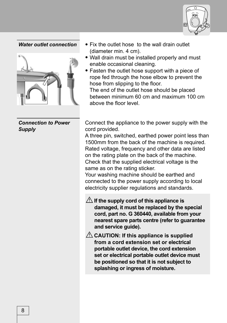 Kleenmaid KFL850 User Manual | Page 8 / 32