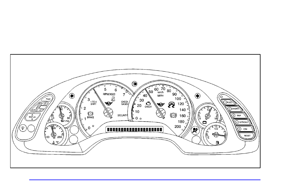 Instrument panel cluster | CHEVROLET 1999 Corvette User Manual | Page 128 / 376