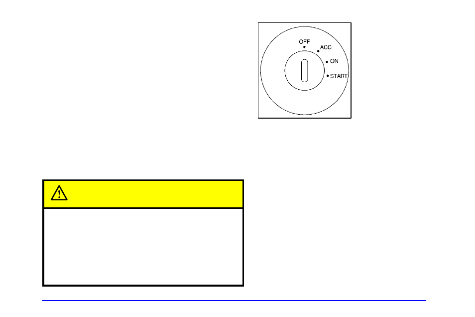 Front air dam, Ignition positions caution | CHEVROLET 1999 Corvette User Manual | Page 73 / 376