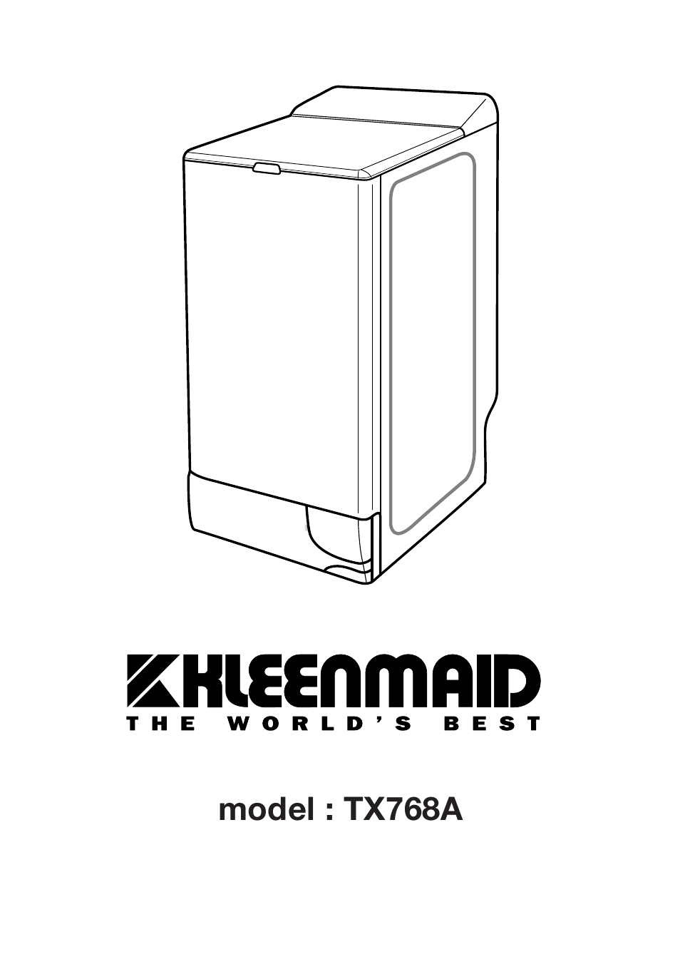 Kleenmaid TX768A User Manual | 20 pages