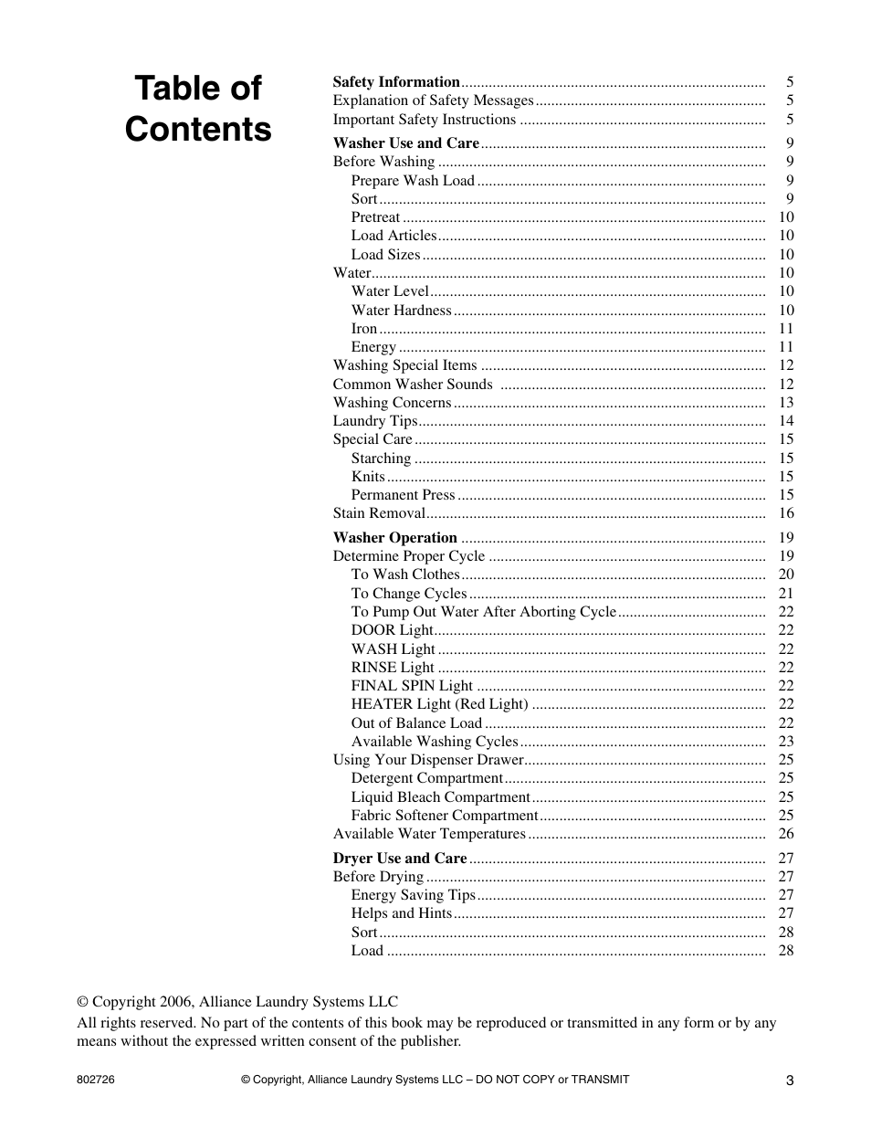Kleenmaid LTKA6 User Manual | Page 5 / 44