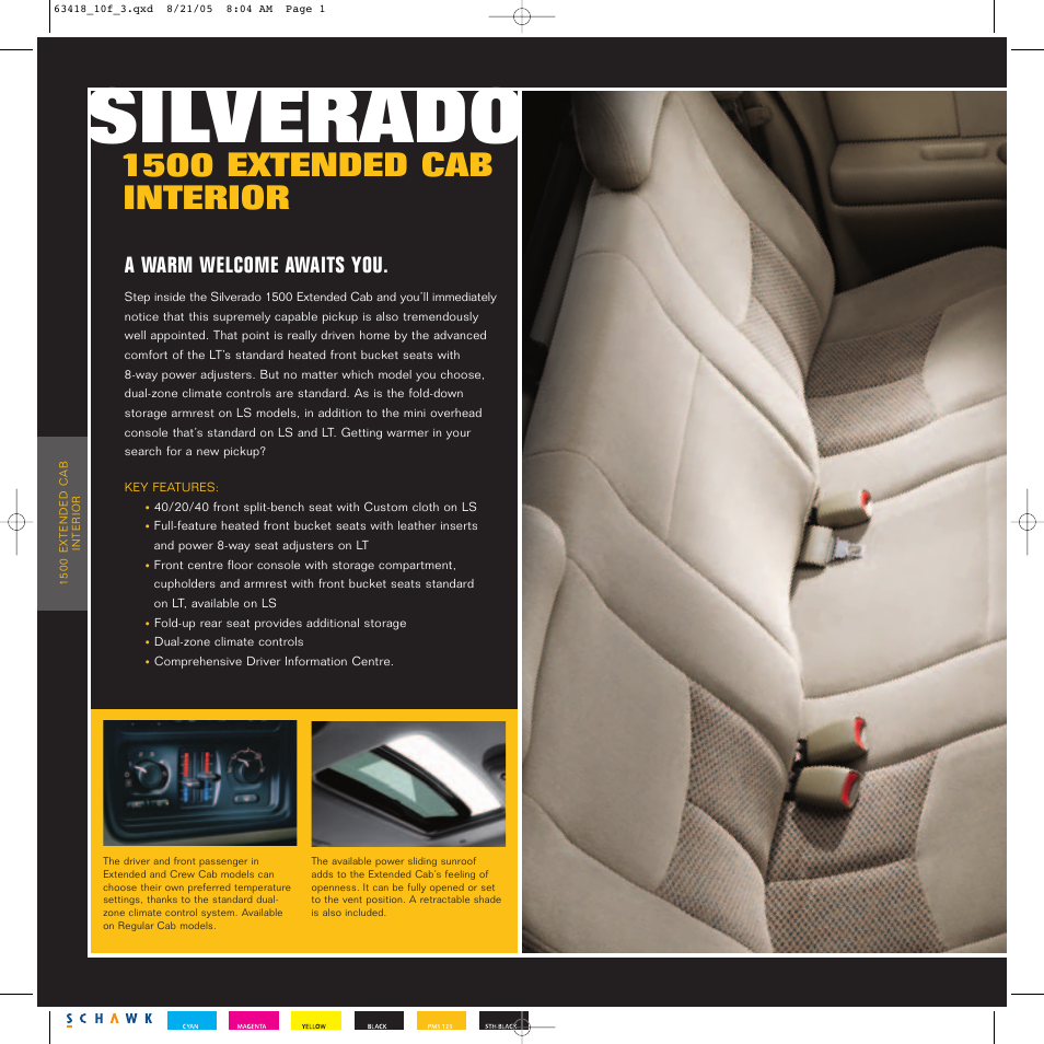 63418_10f_3.pdf, Silverado, 1500 extended cab interior | A warm welcome awaits you | CHEVROLET Silverado 1500 User Manual | Page 10 / 32