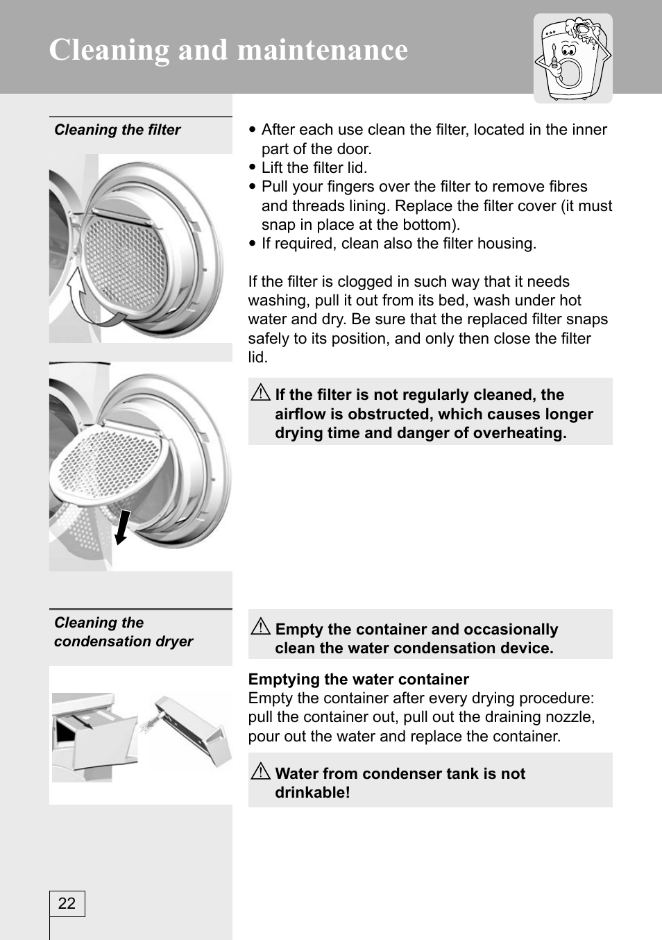 Cleaning and maintenance | Kleenmaid KED600 User Manual | Page 23 / 33