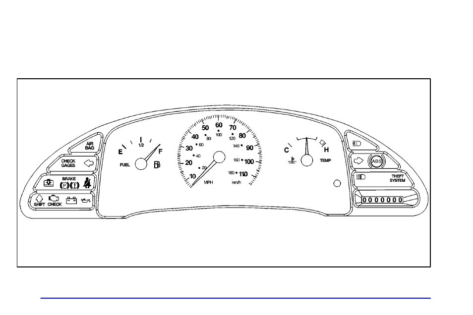 Instrument panel clusters | CHEVROLET 1999 Cavalier User Manual | Page 126 / 368