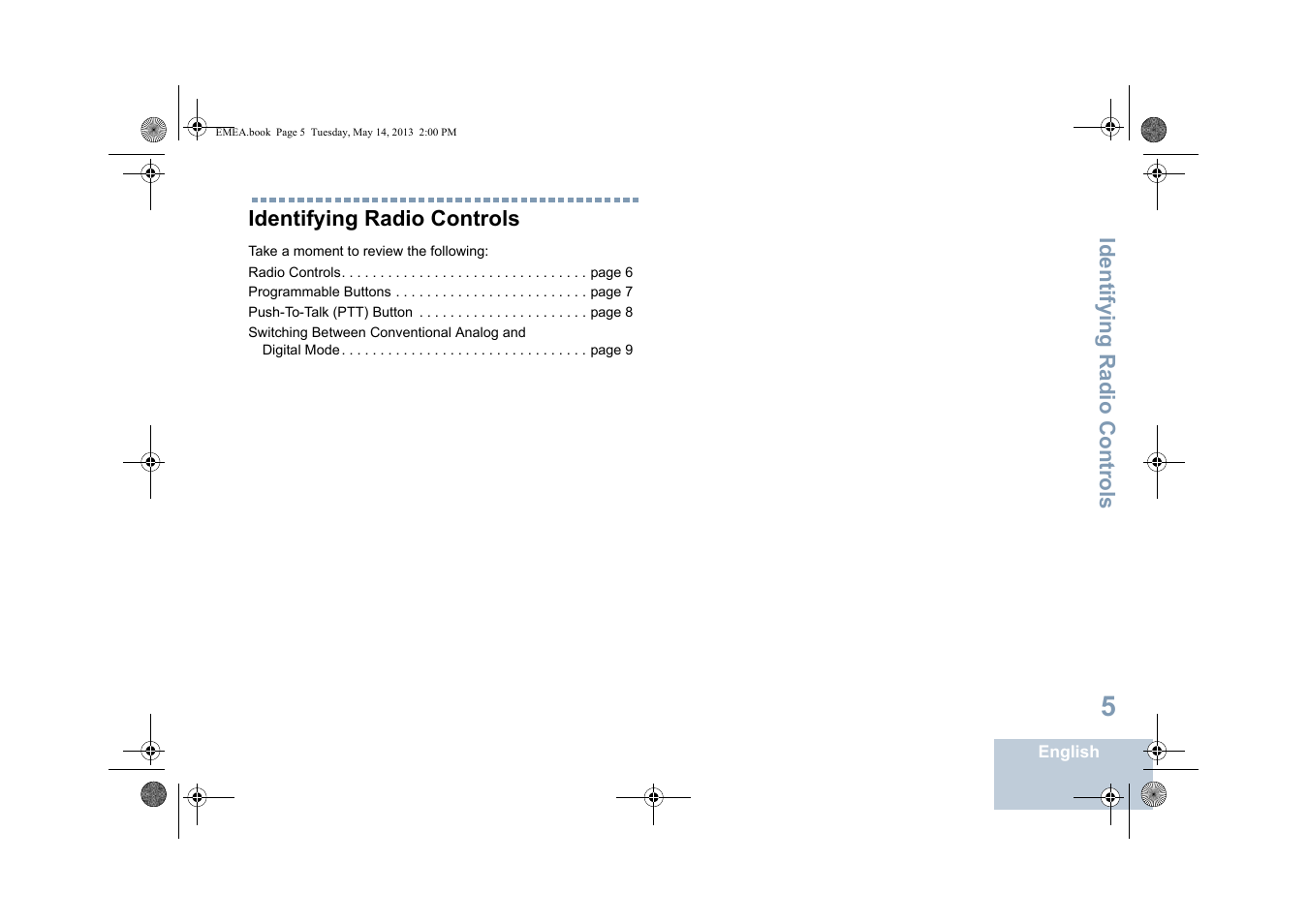 Identifying radio controls | Motorola DP 1400 User Manual | Page 13 / 402