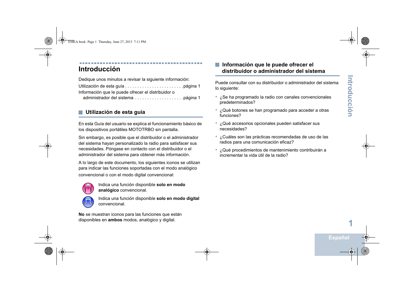 Introducción, Utilización de esta guía, Administrador del sistema | Motorola DP 1400 User Manual | Page 185 / 402