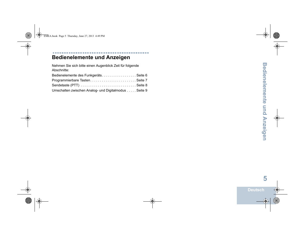 Bedienelemente und anzeigen | Motorola DP 1400 User Manual | Page 57 / 402