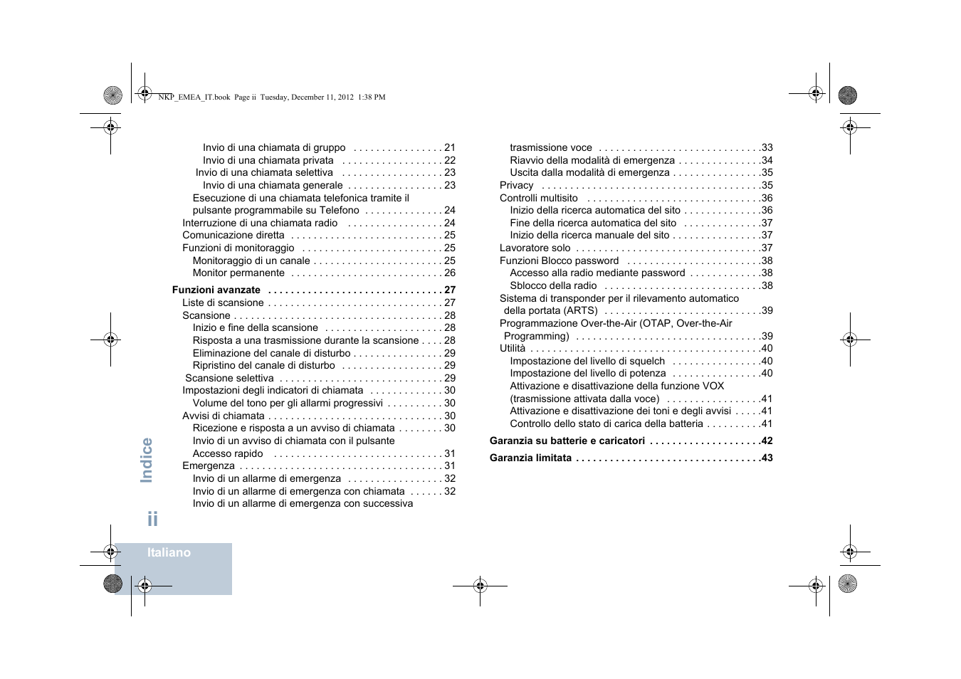 Indice | Motorola DP 2400 User Manual | Page 160 / 472