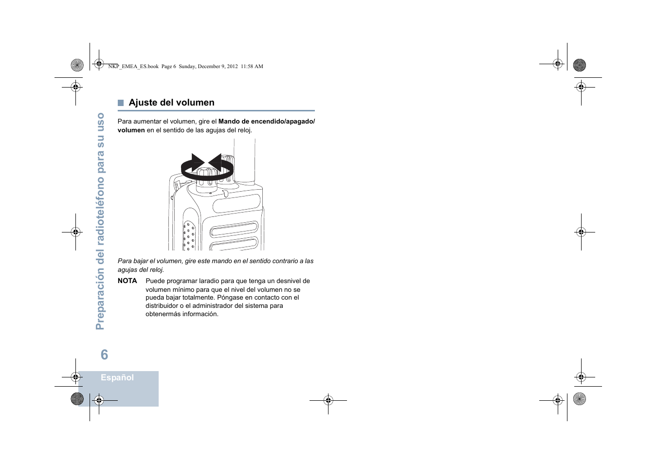 Ajuste del volumen | Motorola DP 2400 User Manual | Page 222 / 472