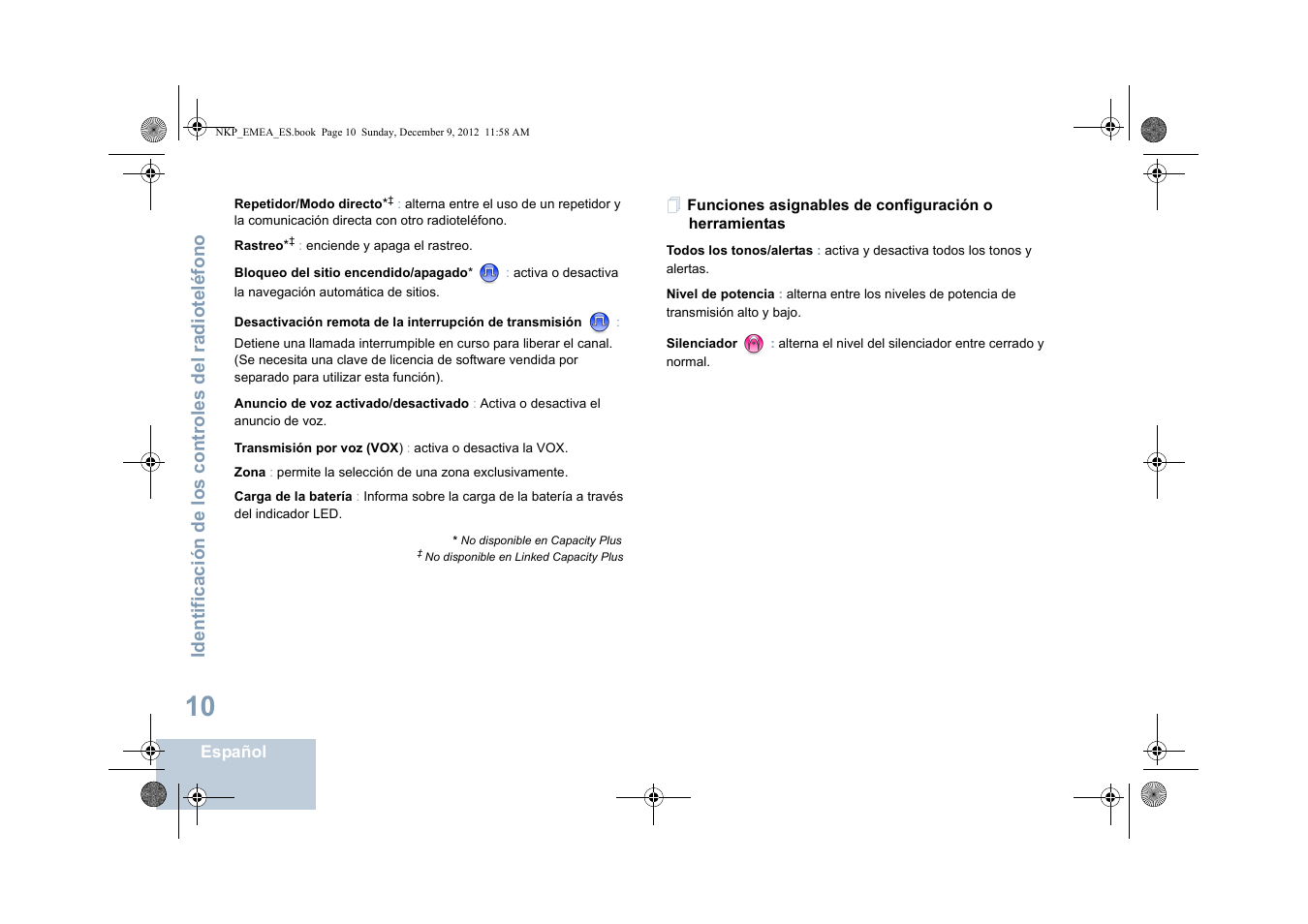 Identificación de los c ontroles del radioteléfono | Motorola DP 2400 User Manual | Page 226 / 472