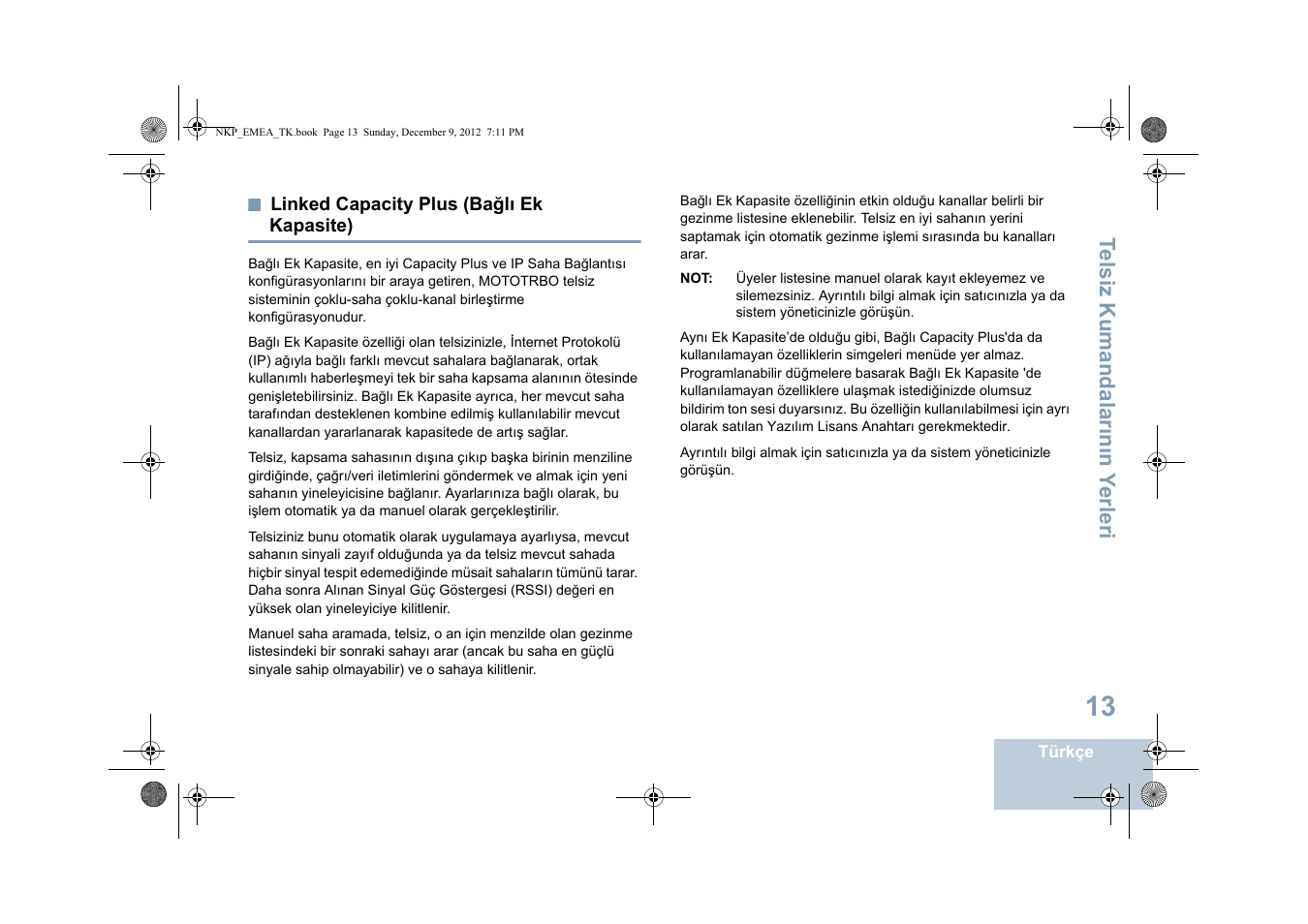 Linked capacity plus (bağlı ek kapasite), Sayfa | Motorola DP 2400 User Manual | Page 281 / 472