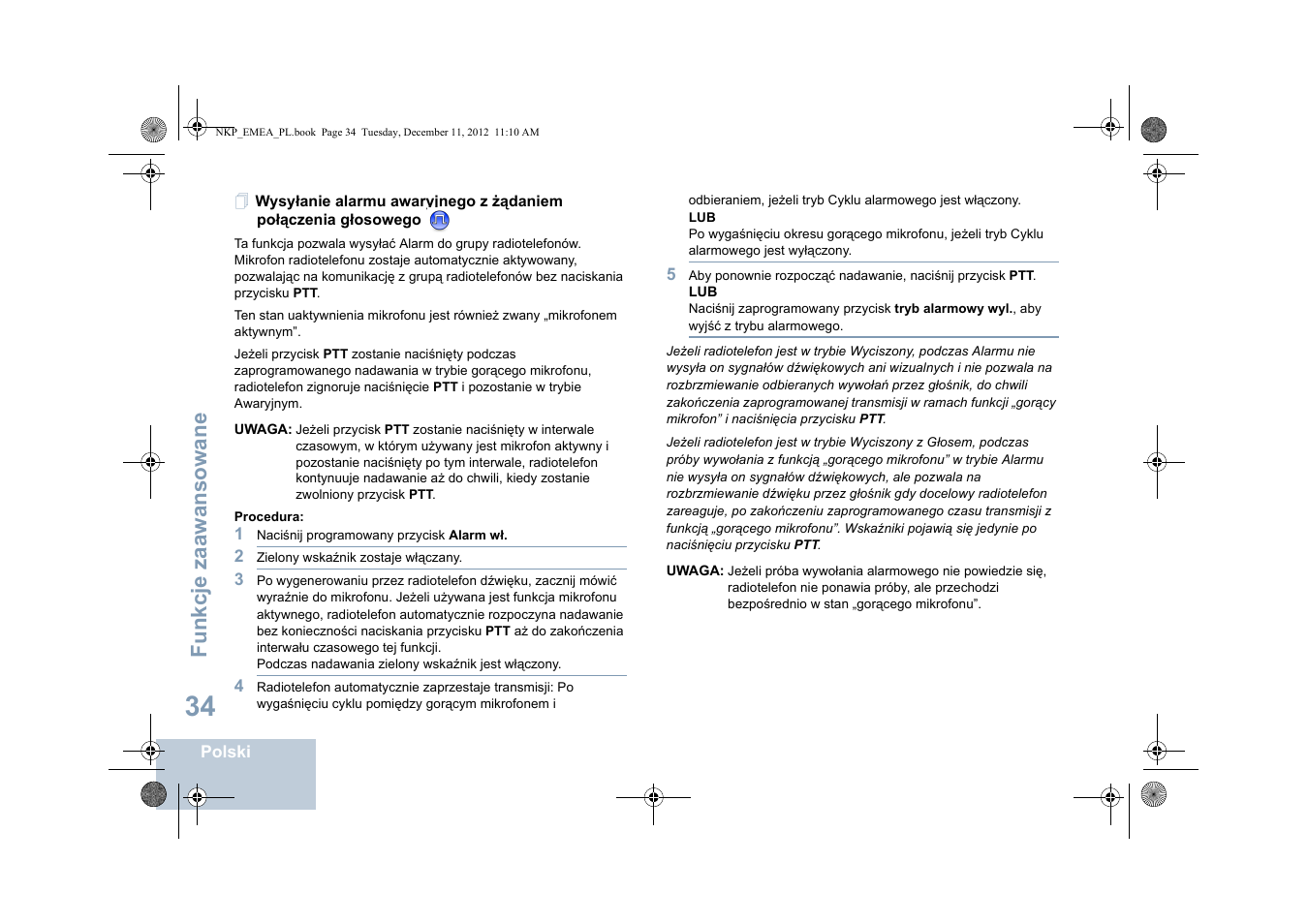 Fu nkcje zaaw an so wane | Motorola DP 2400 User Manual | Page 354 / 472