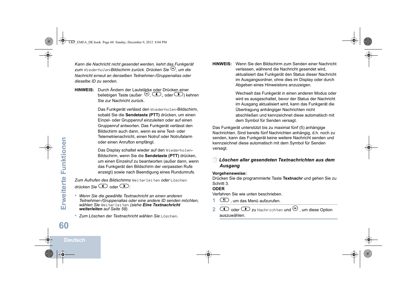 Erweiterte funktionen | Motorola DP 2600 User Manual | Page 166 / 900