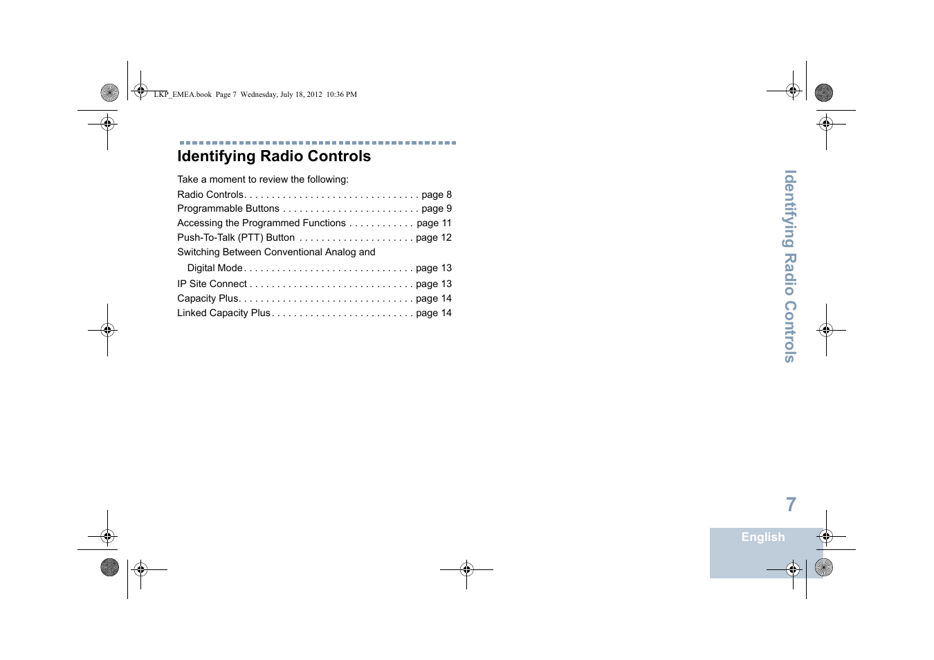 Identifying radio controls | Motorola DP 2600 User Manual | Page 17 / 900