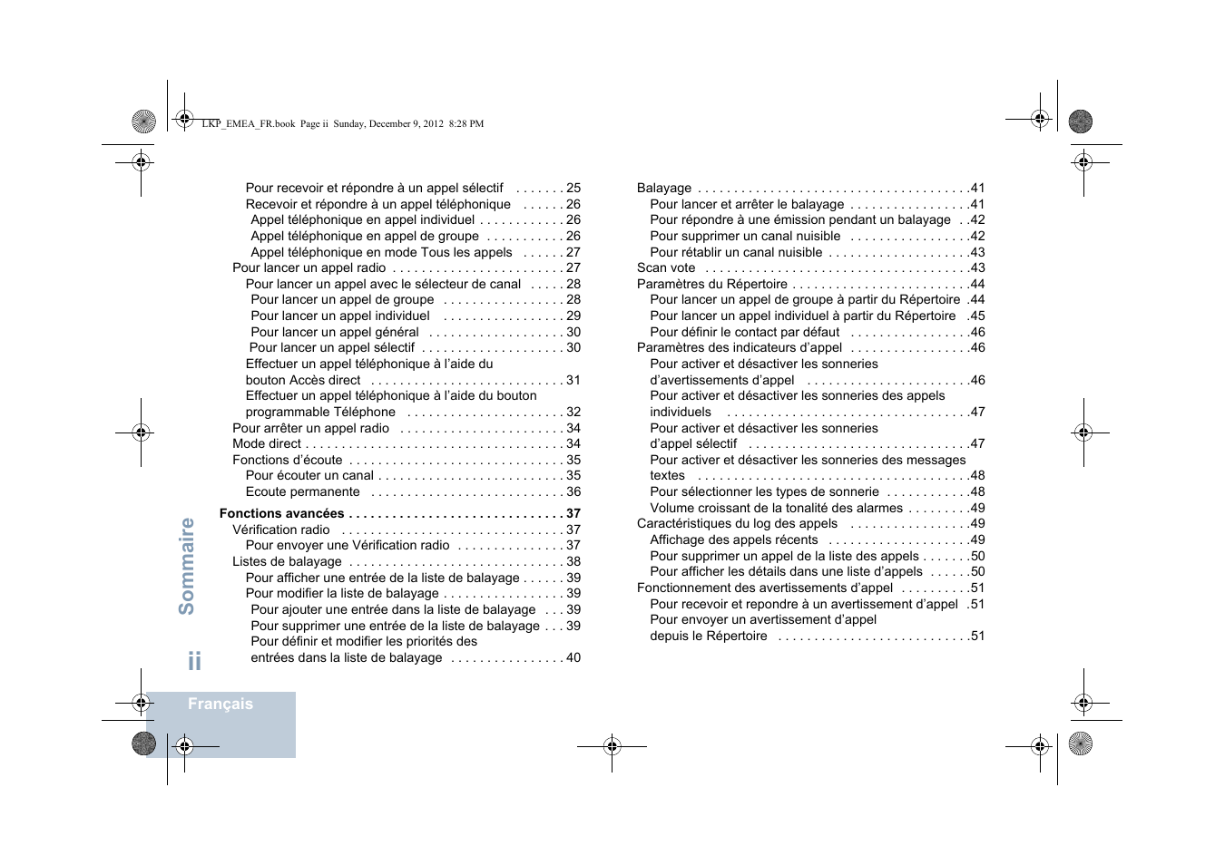 Sommaire | Motorola DP 2600 User Manual | Page 200 / 900