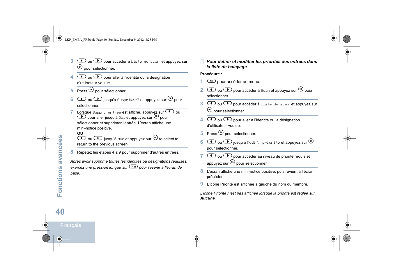 Fonctions avancées | Motorola DP 2600 User Manual | Page 246 / 900