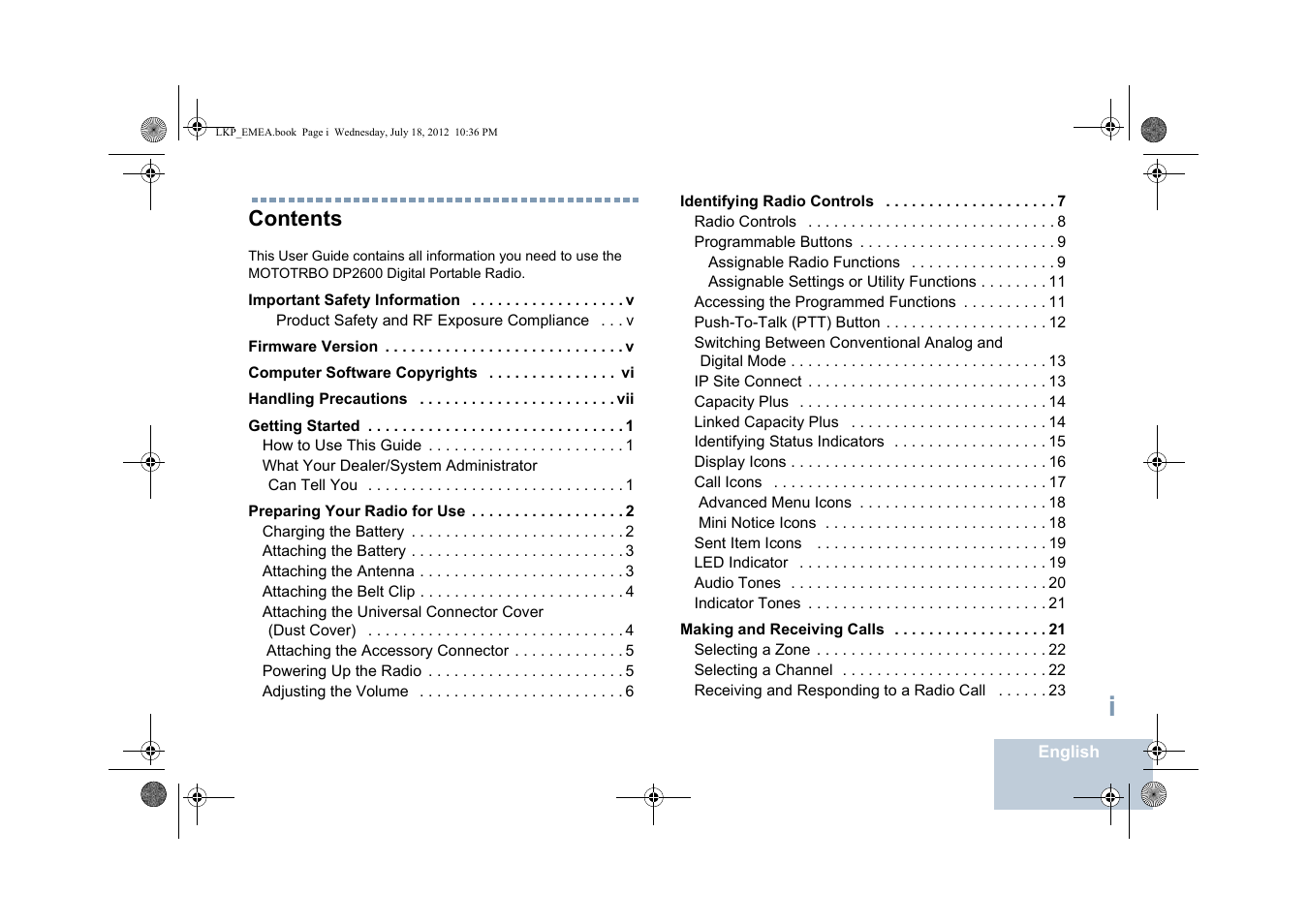 Motorola DP 2600 User Manual | Page 3 / 900