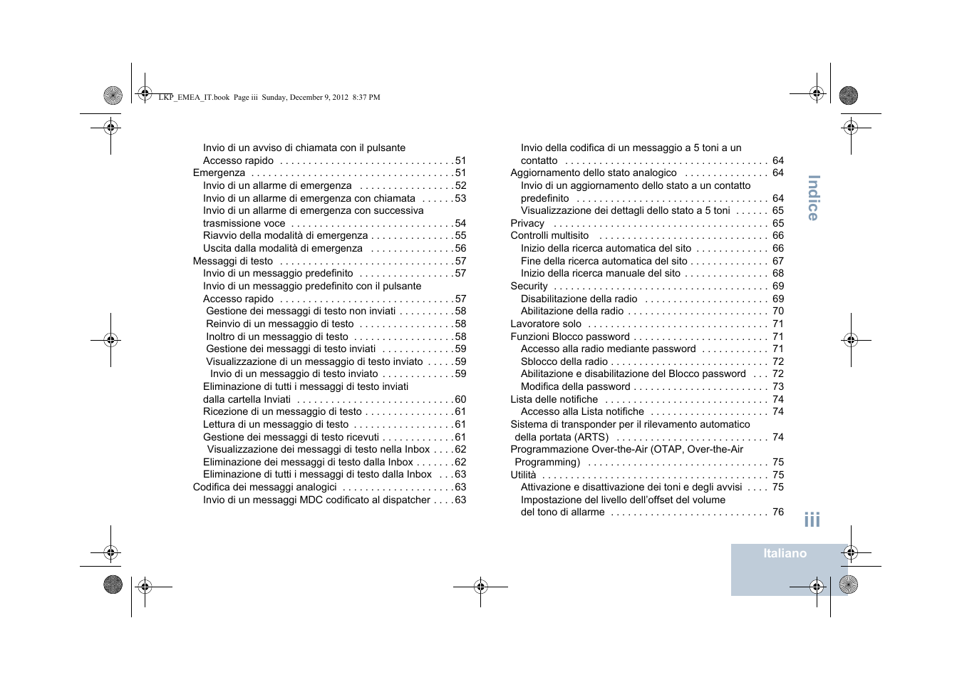 Indice | Motorola DP 2600 User Manual | Page 303 / 900