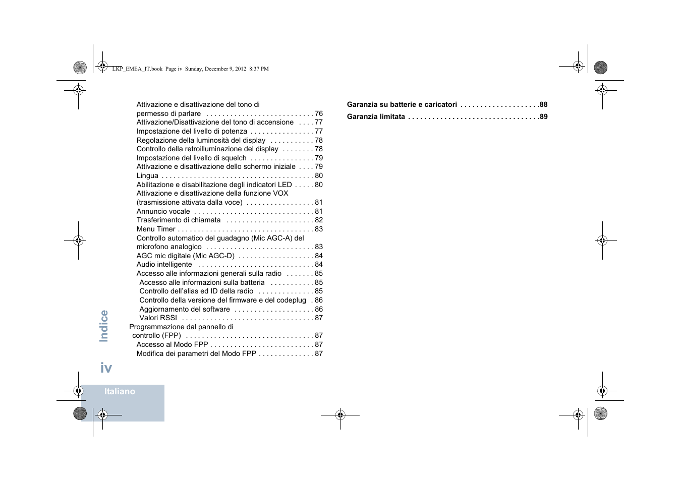 Indice | Motorola DP 2600 User Manual | Page 304 / 900