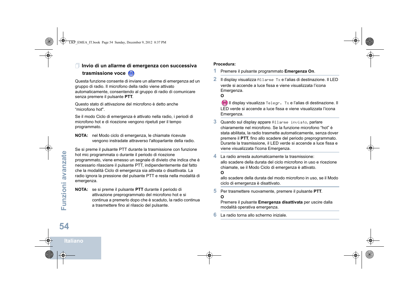 Funzioni avanzate | Motorola DP 2600 User Manual | Page 362 / 900