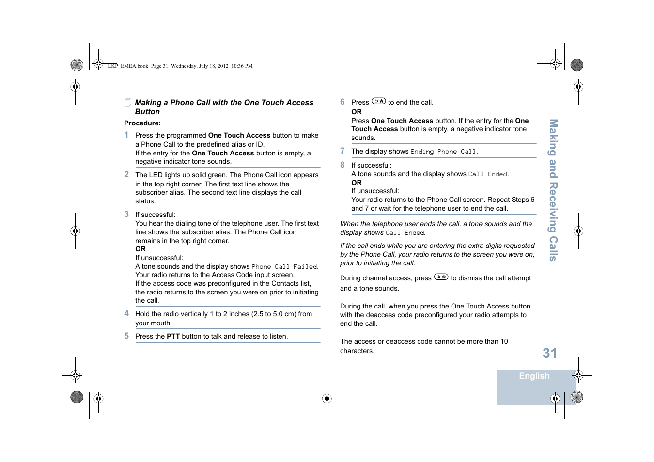 Making and r eceiving calls | Motorola DP 2600 User Manual | Page 41 / 900