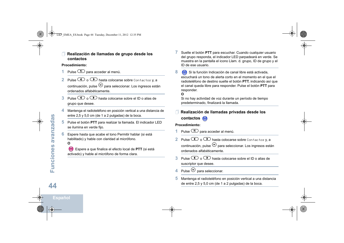 Funciones avanzadas | Motorola DP 2600 User Manual | Page 452 / 900