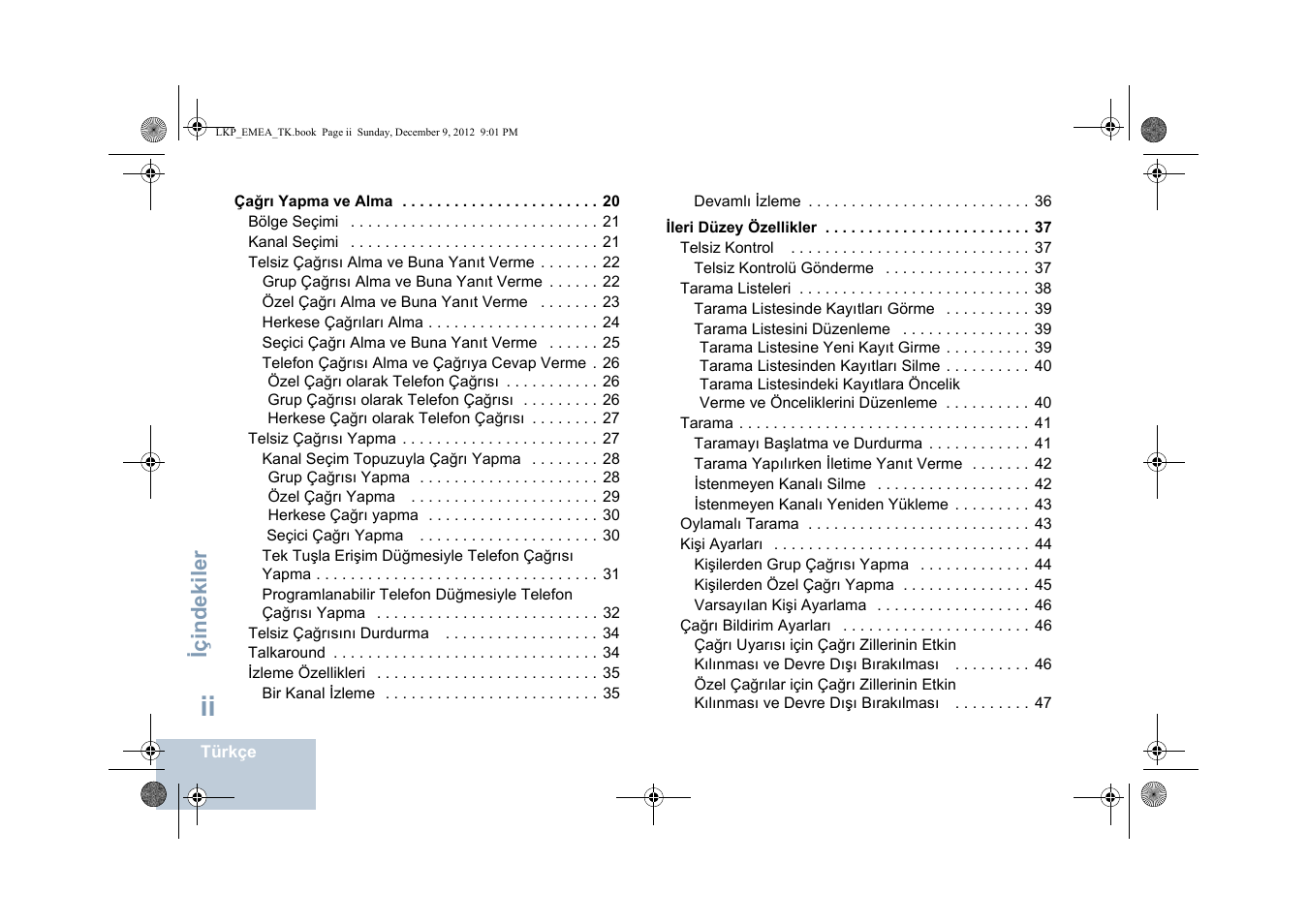 Içindekiler | Motorola DP 2600 User Manual | Page 502 / 900