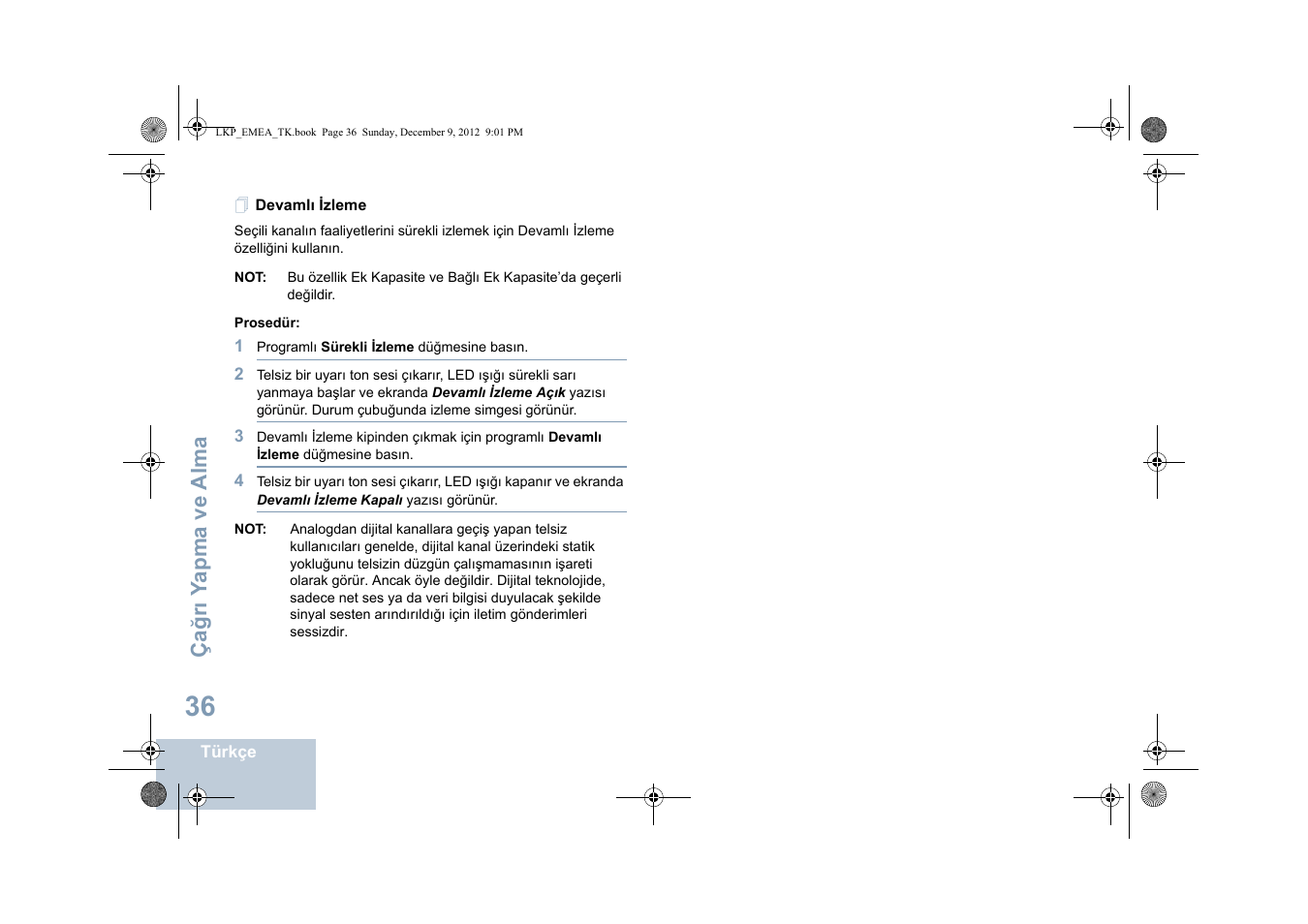 Devamlı izleme | Motorola DP 2600 User Manual | Page 544 / 900