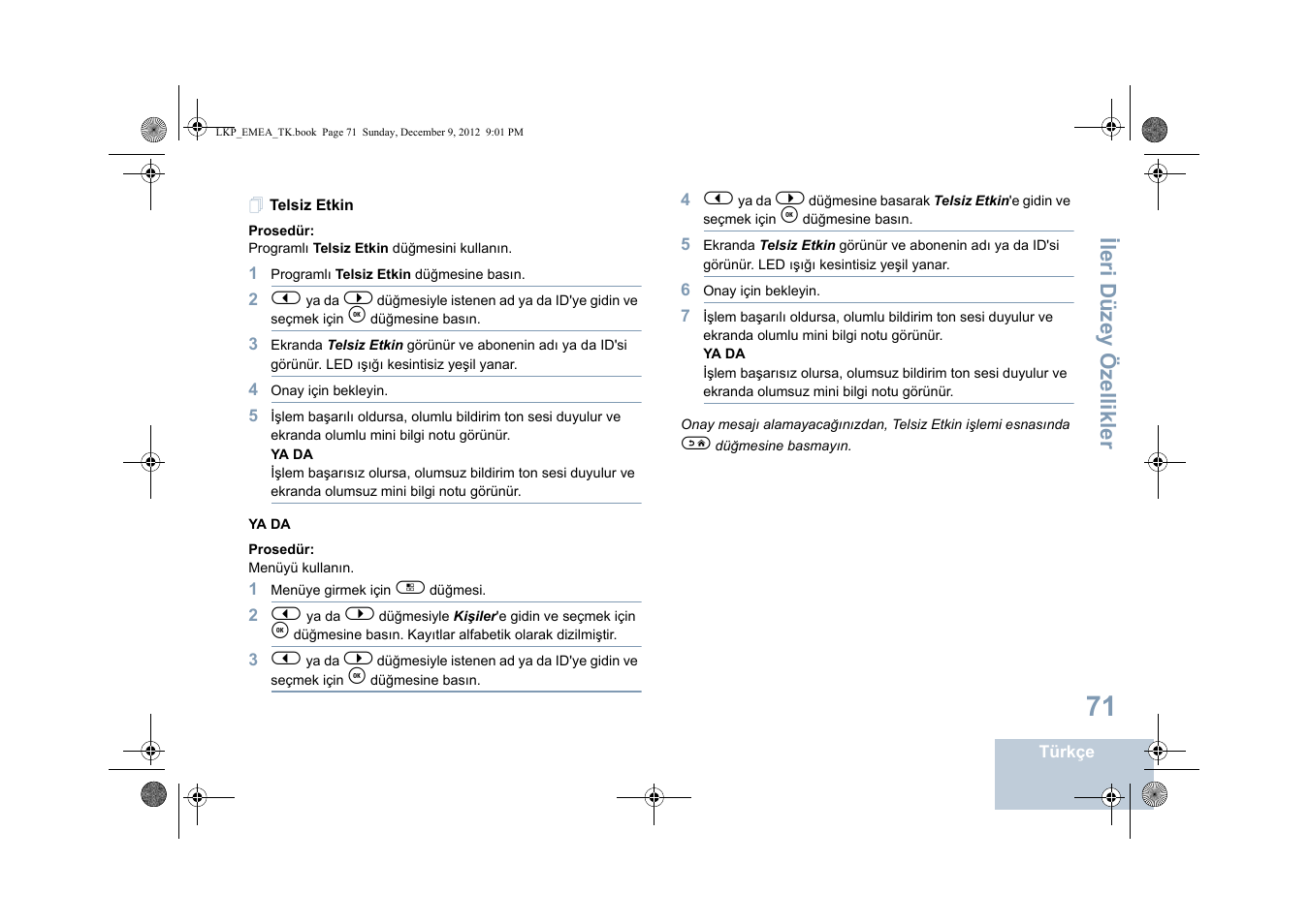 Telsiz etkin | Motorola DP 2600 User Manual | Page 579 / 900