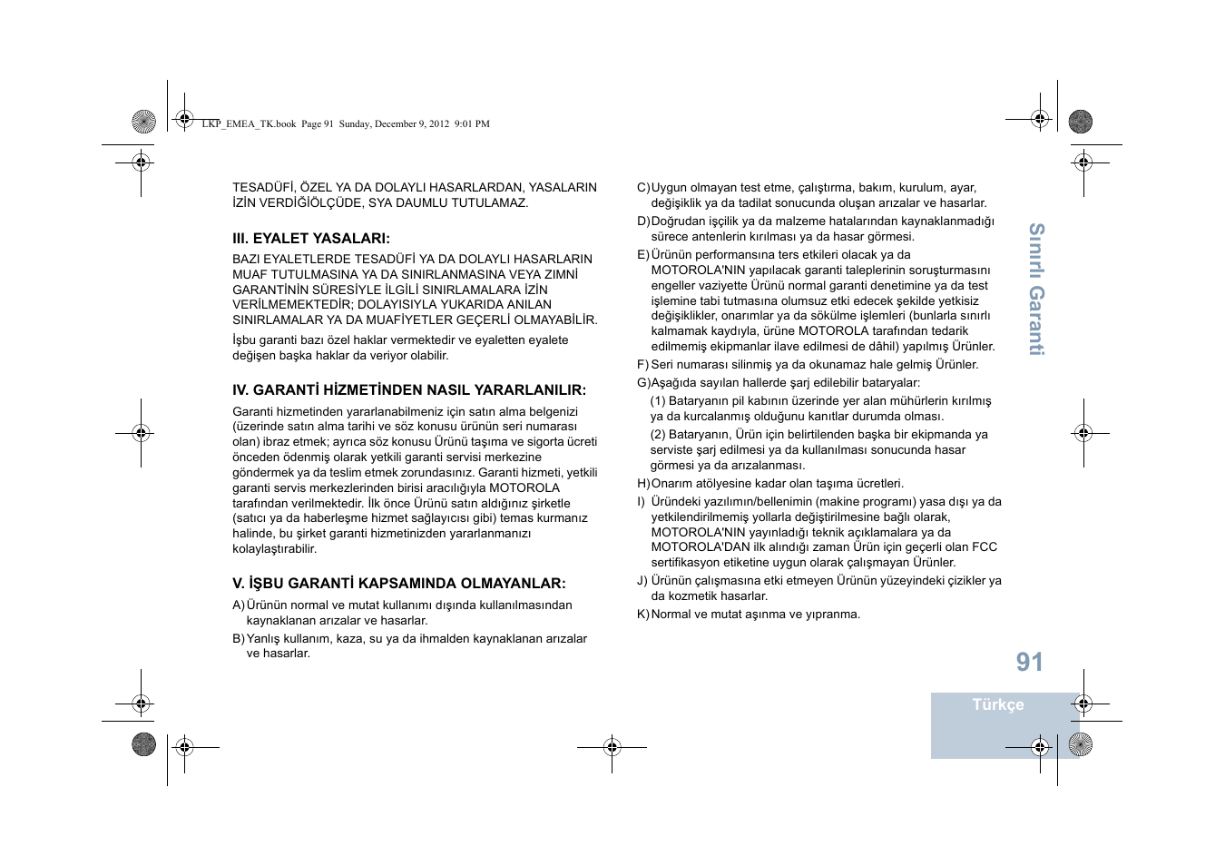 Sın ırl ı garanti | Motorola DP 2600 User Manual | Page 599 / 900