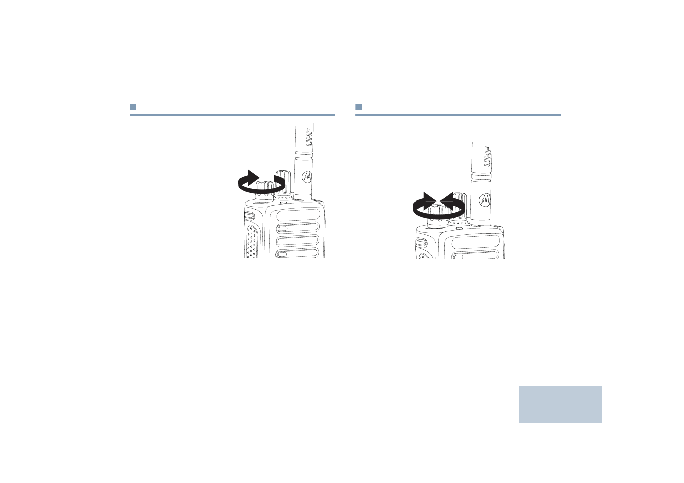 Accensione della radio, Regolazione del volume, Accensione della radio regolazione del volume | Predisposizione della radio | Motorola DP 4400 UHF User Manual | Page 157 / 436