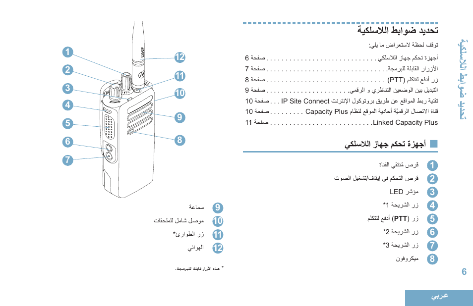 تحديد ضوابط اللاسلكية, Radio controls | Motorola DP 4400 UHF User Manual | Page 399 / 436