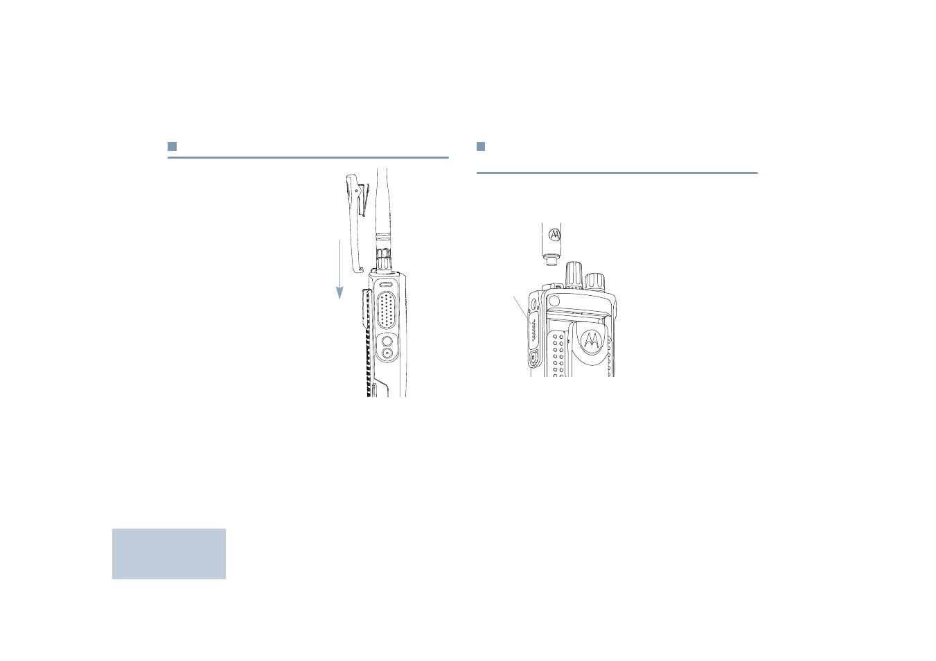 Anbringen des gürtelclips, Staubkappe), Seite 4 | Inbetriebnahme ihres funkgerät s | Motorola DP 4400 UHF User Manual | Page 60 / 436