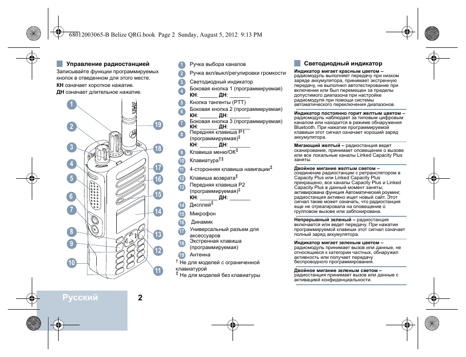 Русский | Motorola DP 4600 UHF User Manual | Page 36 / 40