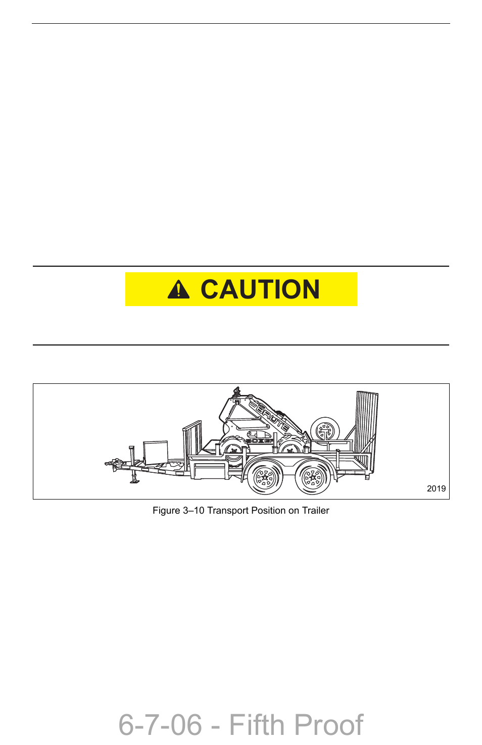 Machine shut-down, Transportation, Machine shut-down –10 | Transportation –10, 7-06 - fifth proof, Caution | Compact Power Boxer 427W User Manual | Page 36 / 86