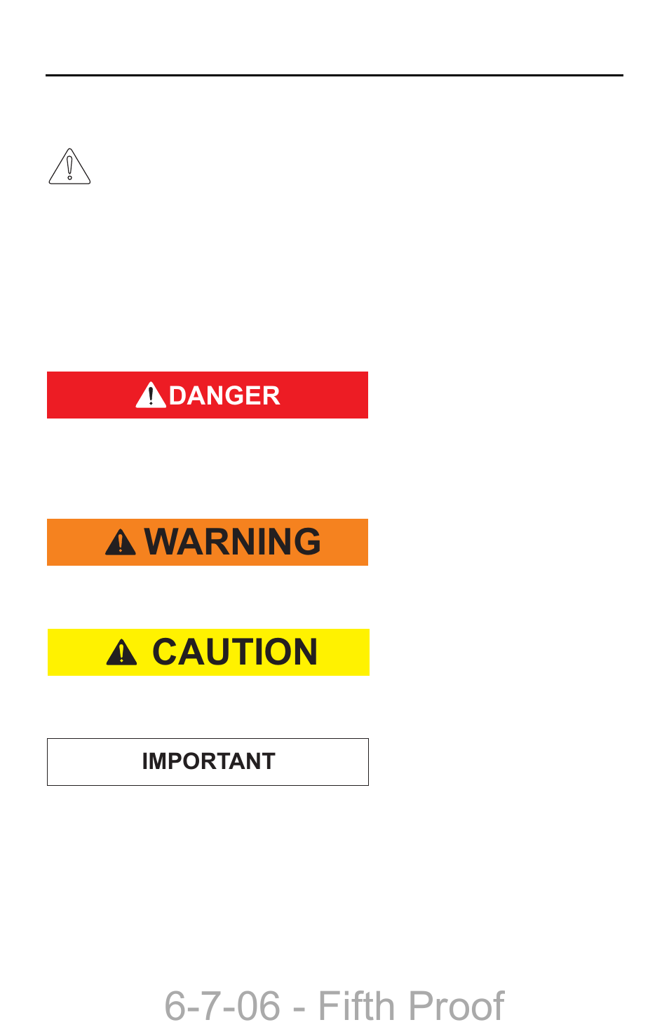 Safety introduction, 7-06 - fifth proof, Warning caution | Danger | Compact Power Boxer 427W User Manual | Page 7 / 86